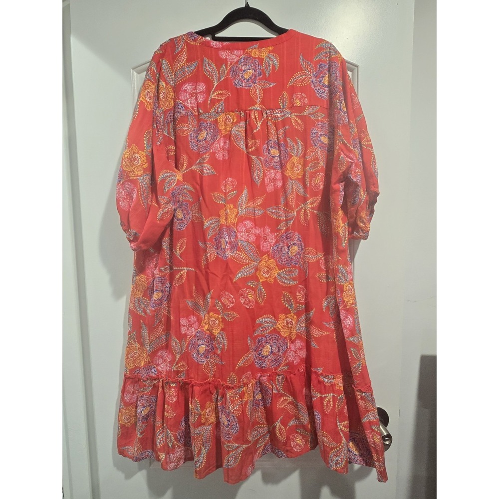 Johnny Was Women's Whimsical Hibiscus Pleated Yoke Dress Size XXL MSRP $270 - Picture 5 of 14